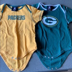 Set of 2 Green Bay Packers onesies